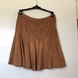 Suede skirt